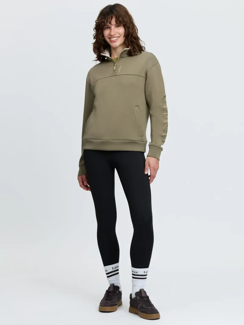 LeMieux Scarlet Quarter Zip Sweat - Willow Green-2