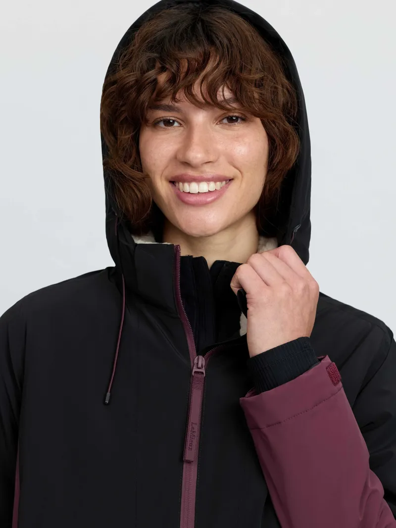 LeMieux Phoebe Half Zip Waterproof Anorak - Black/Bramble-3
