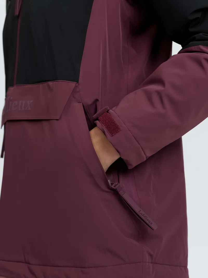 LeMieux Phoebe Half Zip Waterproof Anorak - Black/Bramble-4
