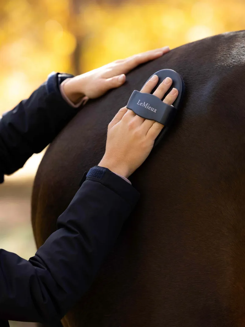 LeMieux Rubber Curry Comb - Navy-1