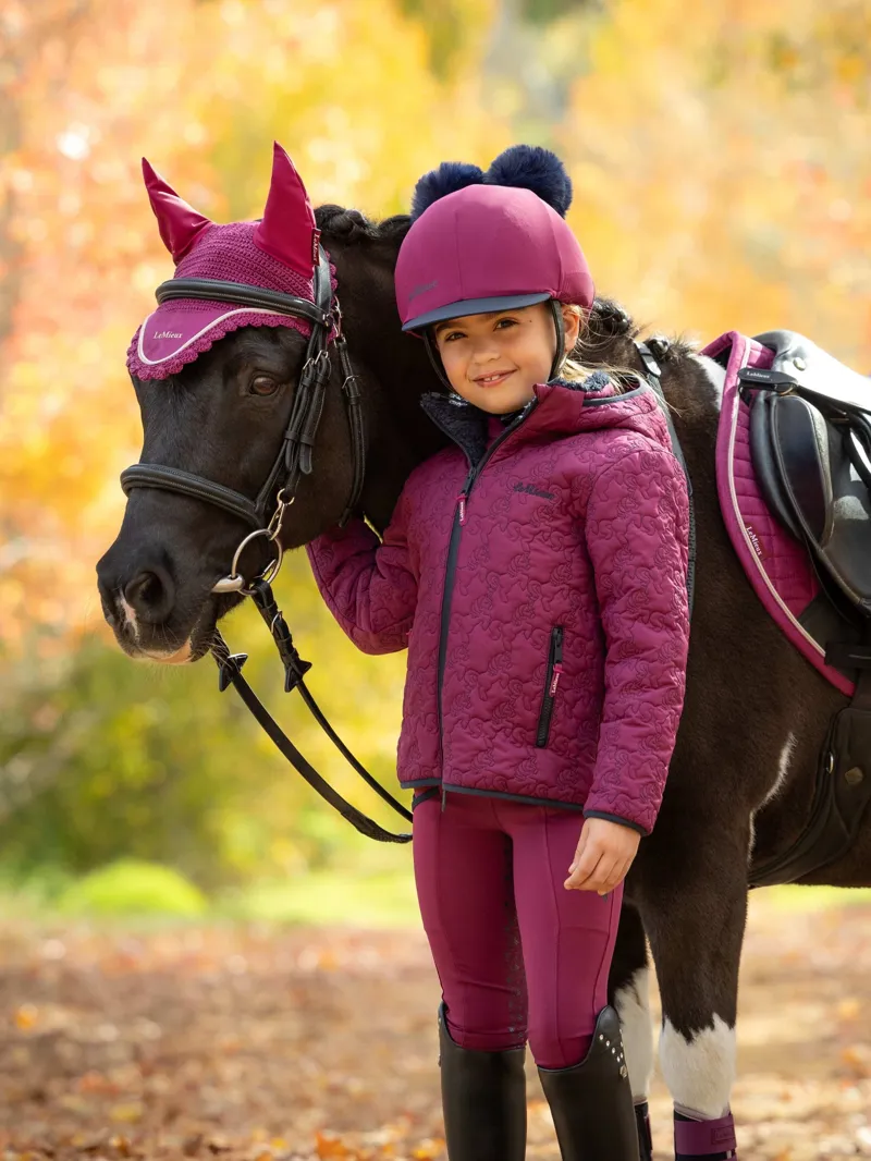 LeMieux Mini Lola Quilted Jacket - Blackberry-5