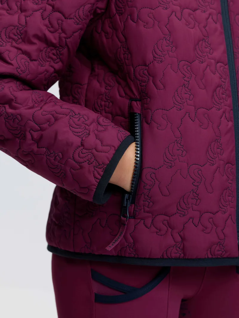 LeMieux Mini Lola Quilted Jacket - Blackberry-4