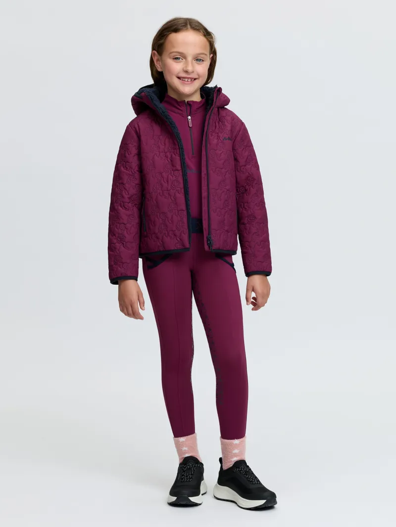 LeMieux Mini Lola Quilted Jacket - Blackberry-2