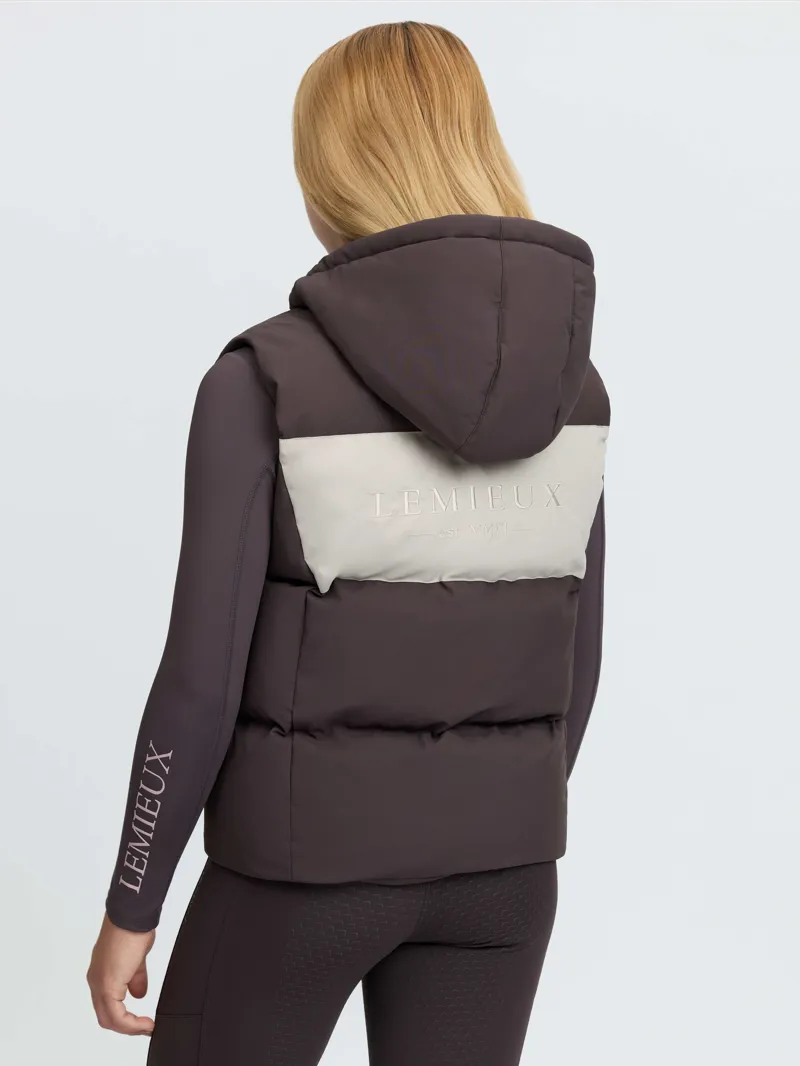 LeMieux Young Rider Joey Hooded Gilet - Cocoa-2
