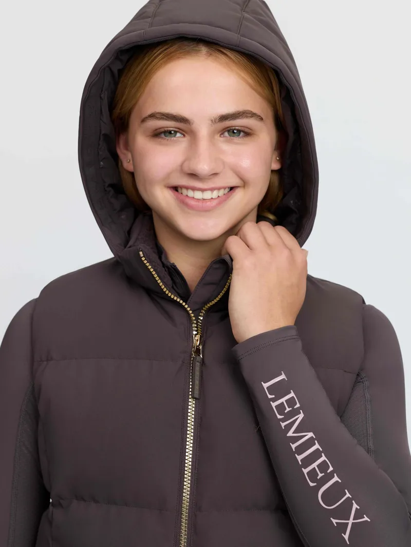 LeMieux Young Rider Joey Hooded Gilet - Cocoa-4