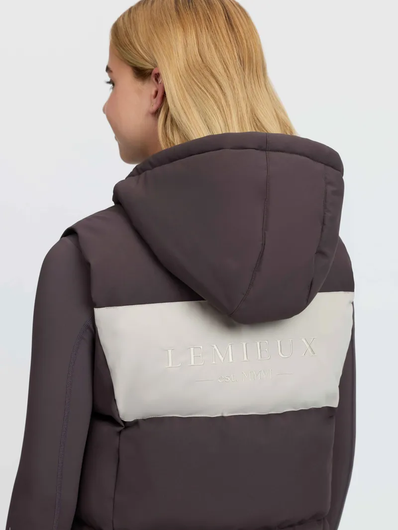 LeMieux Young Rider Joey Hooded Gilet - Cocoa-3