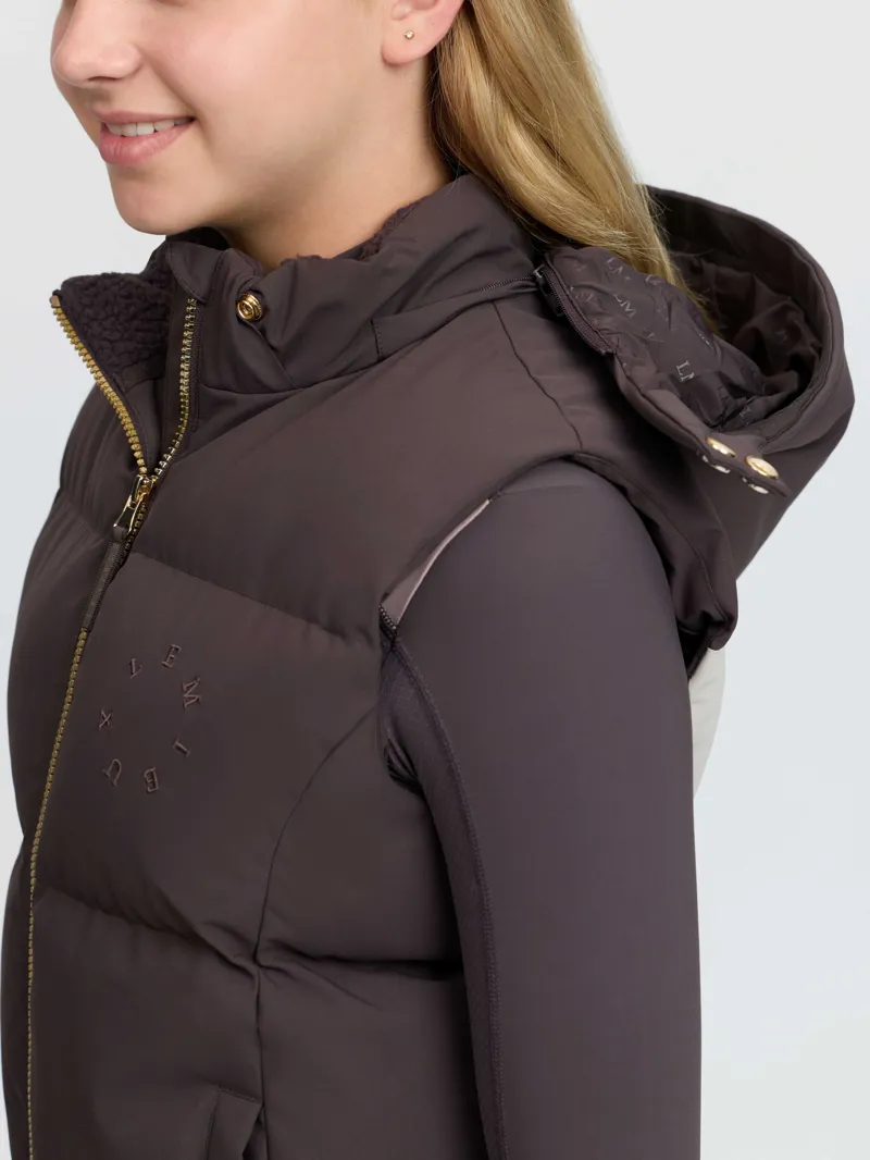 LeMieux Young Rider Joey Hooded Gilet - Cocoa-6