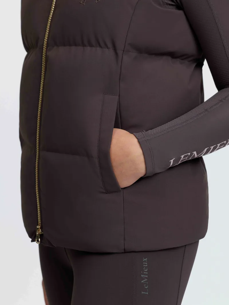 LeMieux Young Rider Joey Hooded Gilet - Cocoa-5