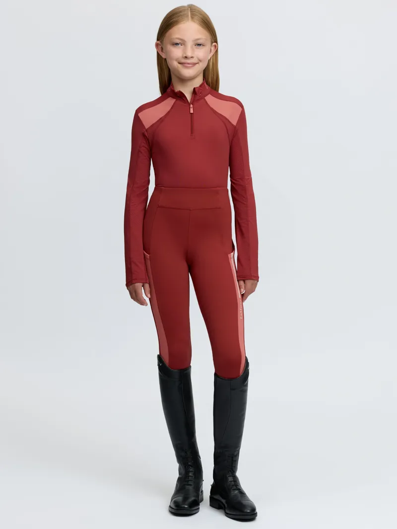 LeMieux Young Rider Mia Mesh Base Layer - Russet-3