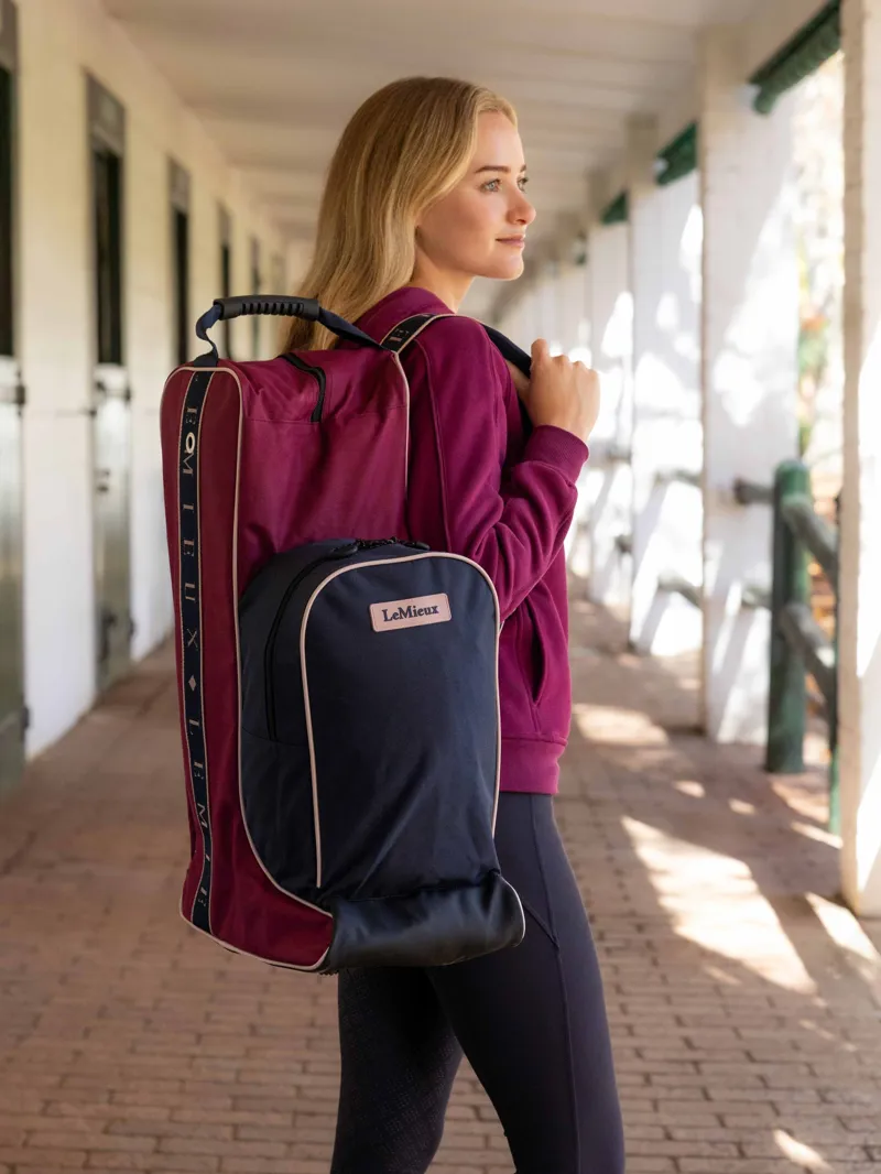 LeMieux Boot and Hat Bag - Blackberry-3