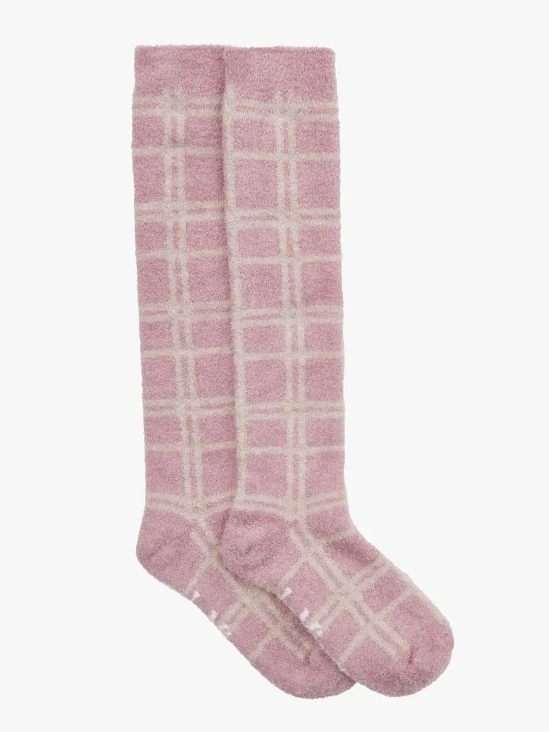 Lemieux Heritage Check Fluffies Socks - Wild Rose-1