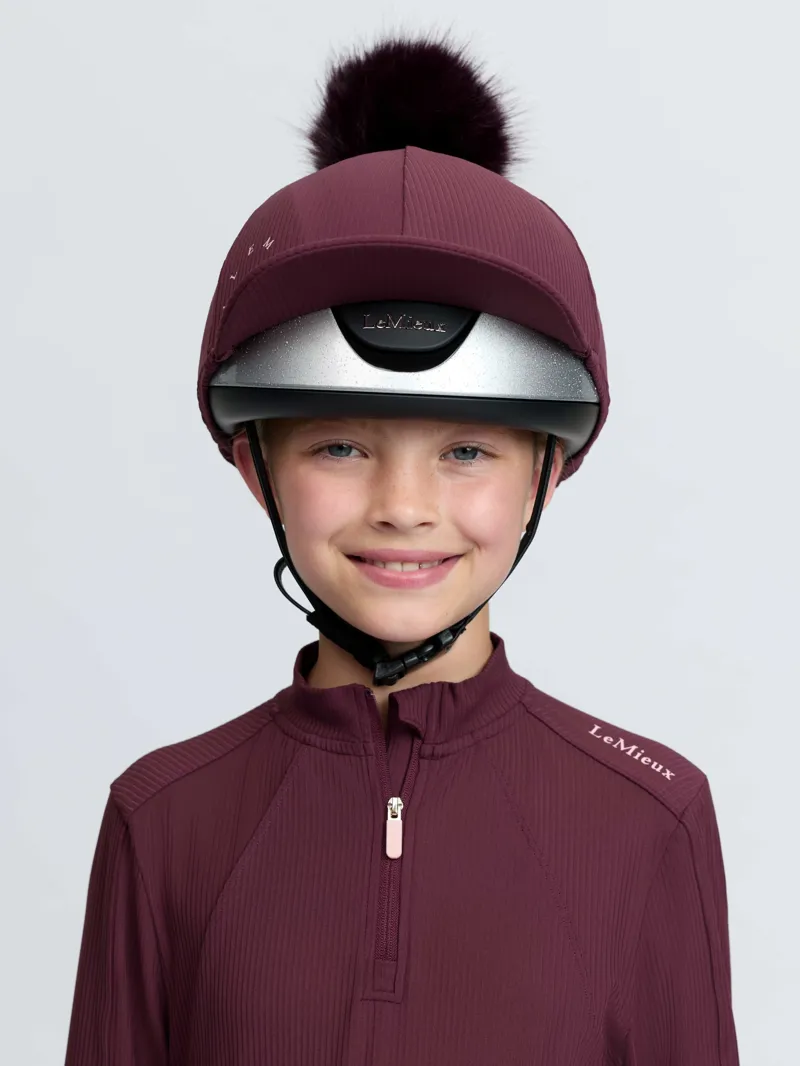 LeMieux Ribbed Hat Silk - Bramble