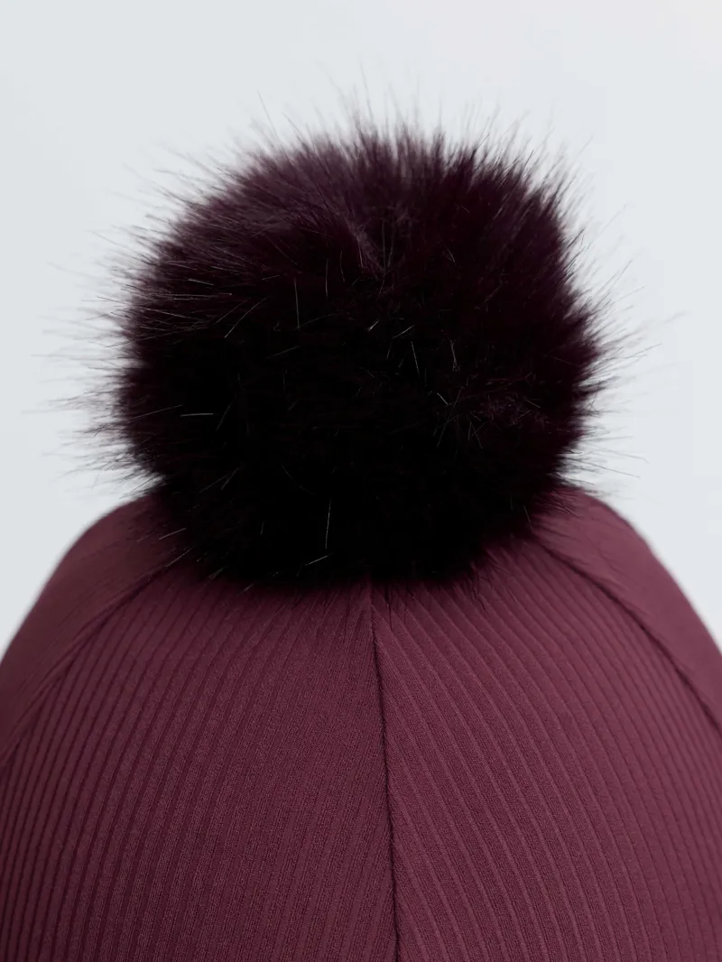 LeMieux Ribbed Hat Silk - Bramble-3