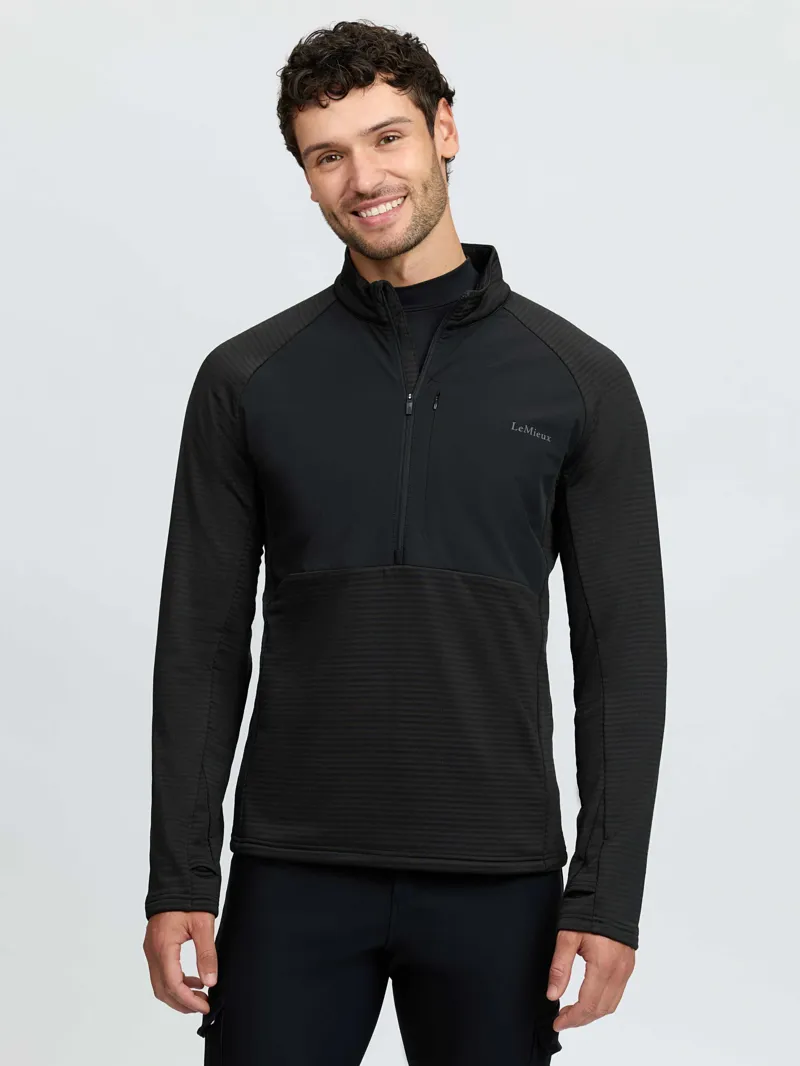 LeMieux Mens Quarter Zip Mid Layer - Black