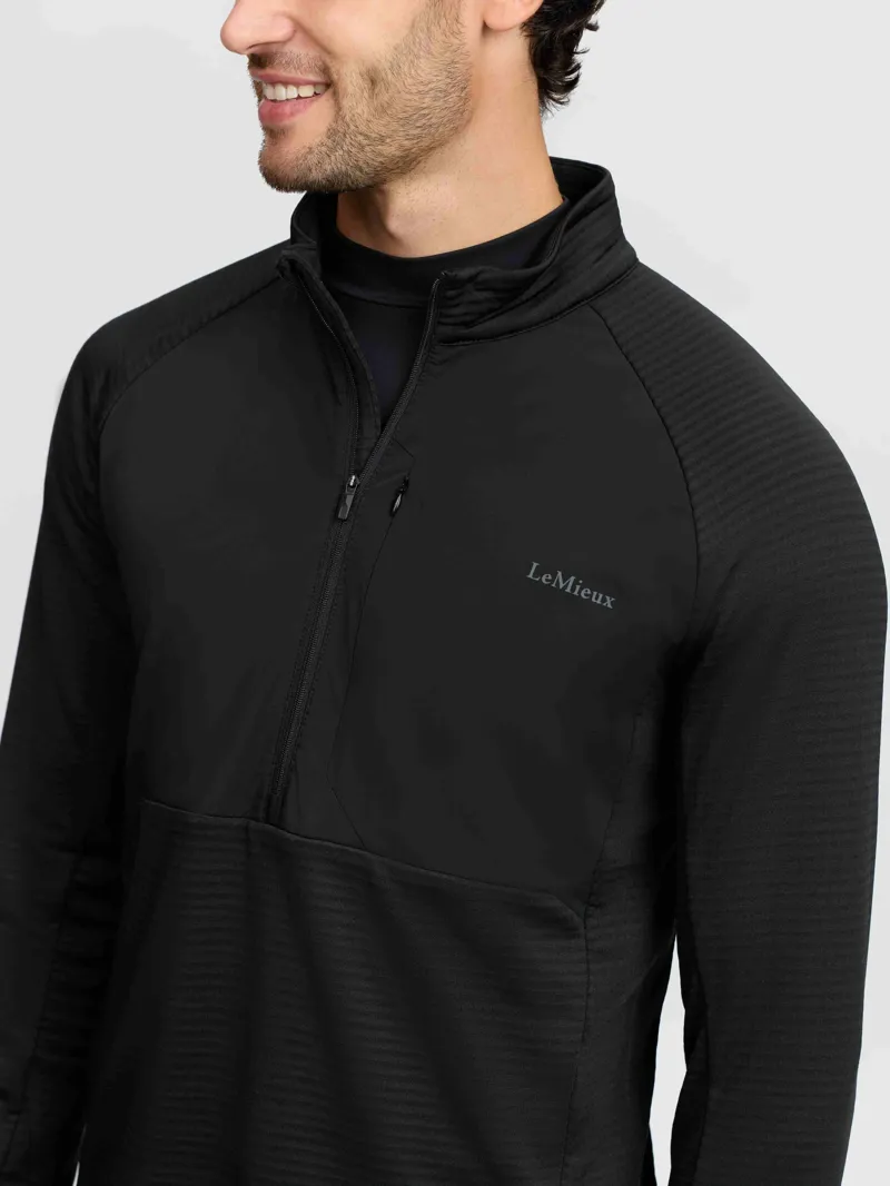LeMieux Mens Quarter Zip Mid Layer - Black-2