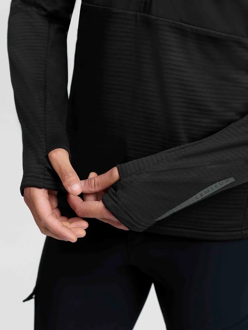 LeMieux Mens Quarter Zip Mid Layer - Black-3