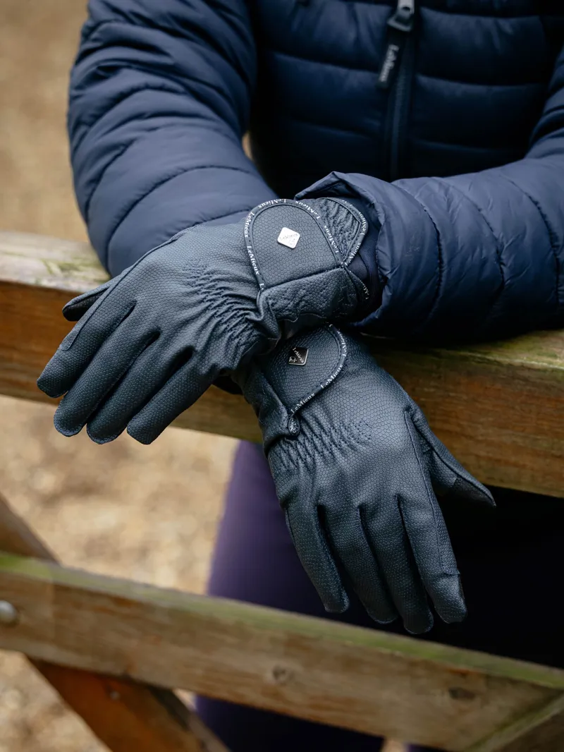 LeMieux Classic Riding Gloves - Navy-1