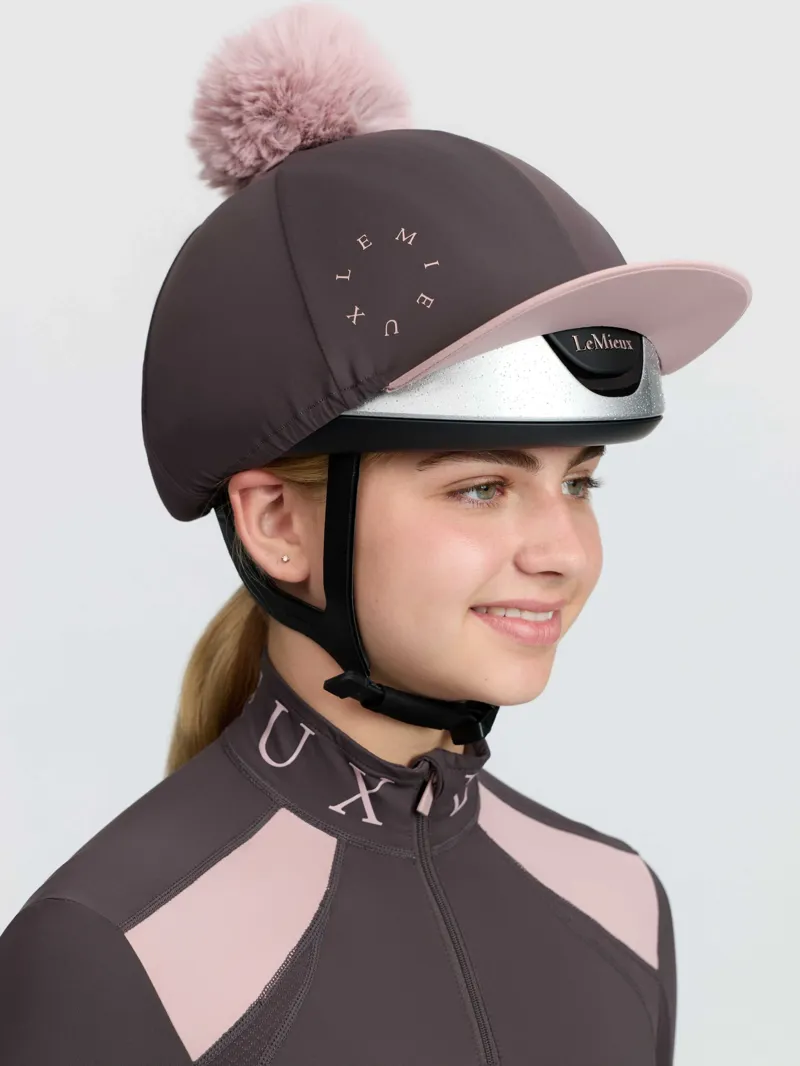 LeMieux Classique Pom Hat Silk - Cocoa-1