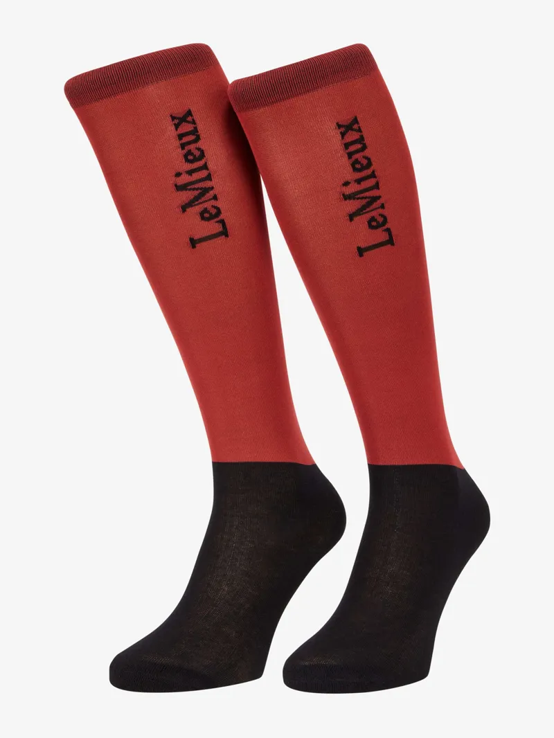 LeMieux Competition Socks 2 Pack - Russet