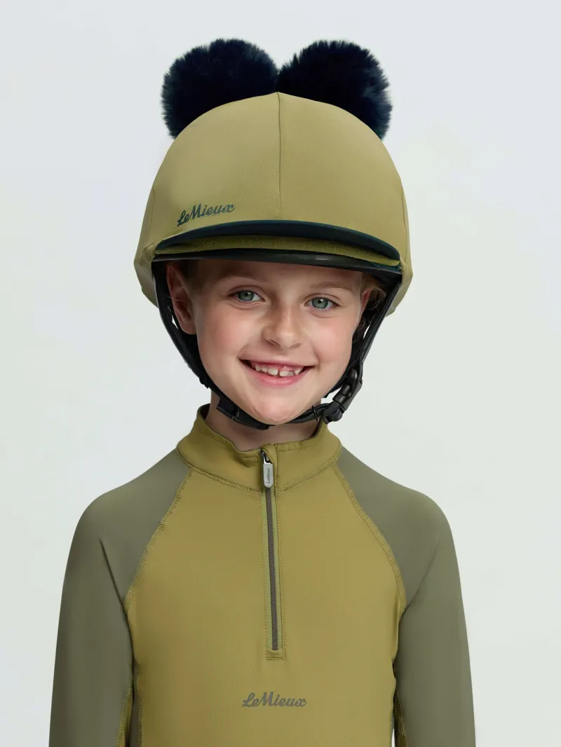 LeMieux Mini Double Pom Hat Silk - Gooseberry
