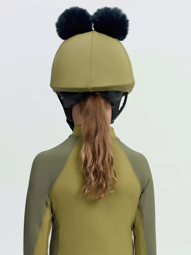 LeMieux Mini Double Pom Hat Silk - Gooseberry-2