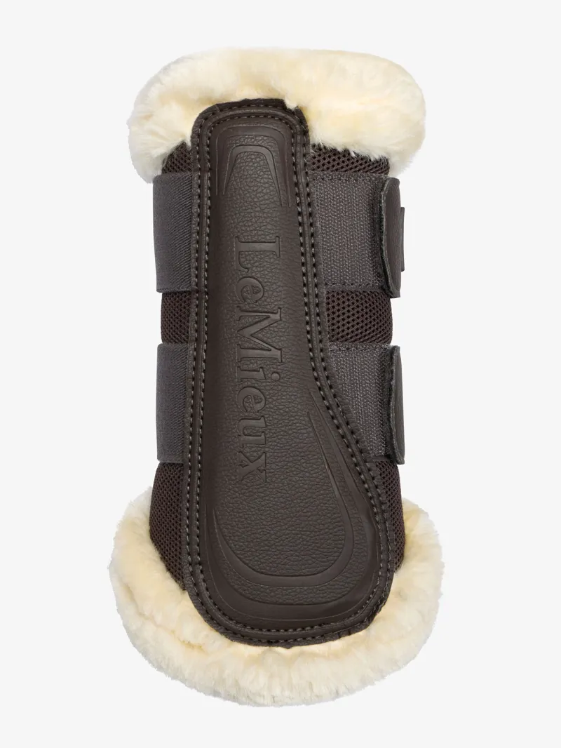 LeMieux Heritage Fleece Edged Brushing Boot - Cocoa-1