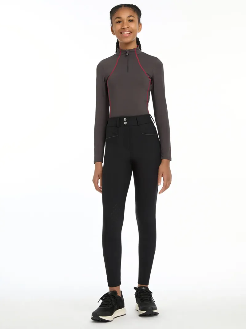 LeMieux Young Rider Izzy Knee Grip Breeches - Black-4