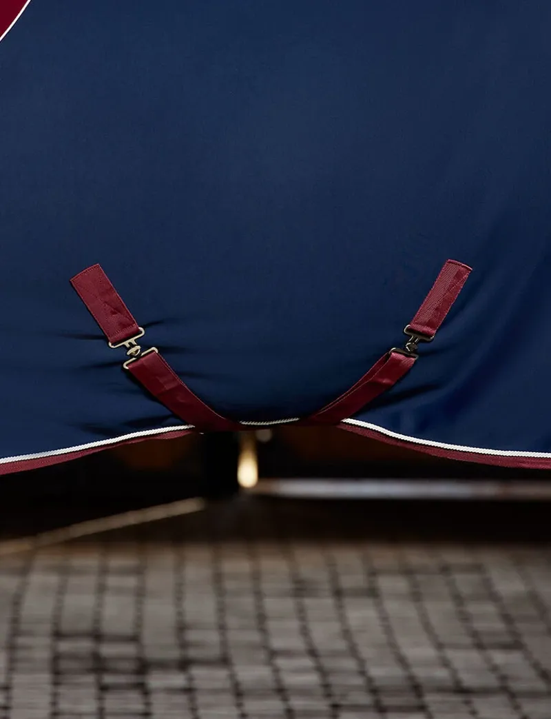 WeatherBeeta Opulence Show Sheet Standard Neck Rug - Navy/Burgundy -2