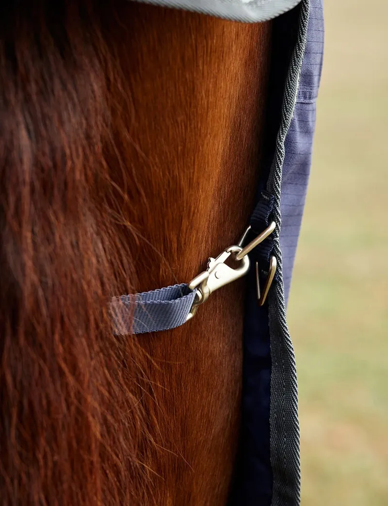 WeatherBeeta ComFiTec Tyro Turnout 360g Combo Neck Rug - Navy/Charcoal -4