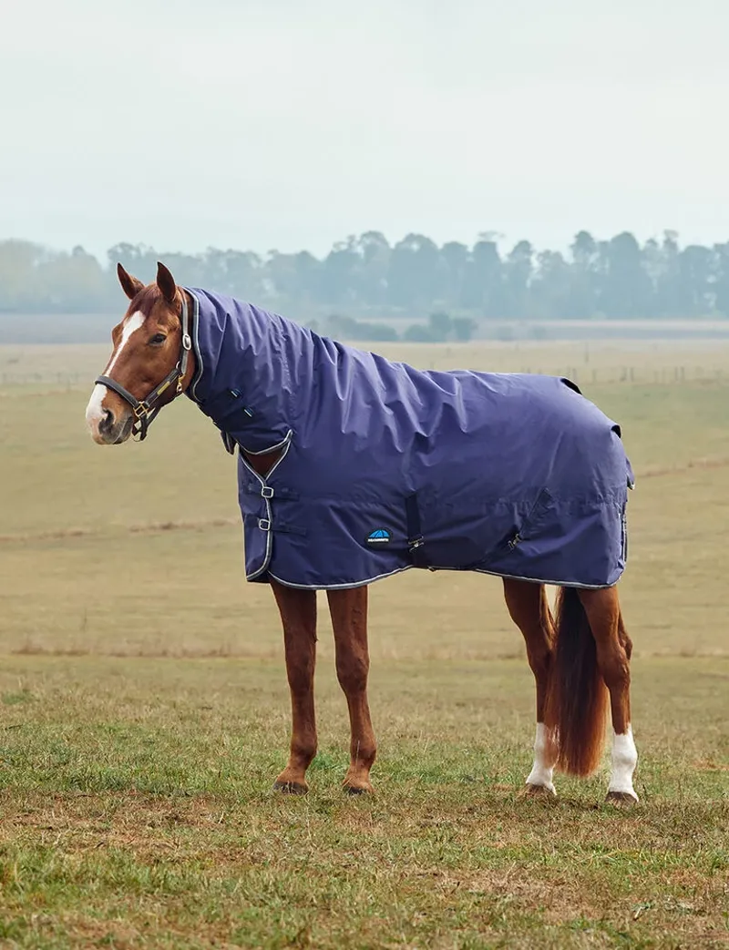 WeatherBeeta ComFiTec Tyro Turnout 360g Combo Neck Rug - Navy/Charcoal 
