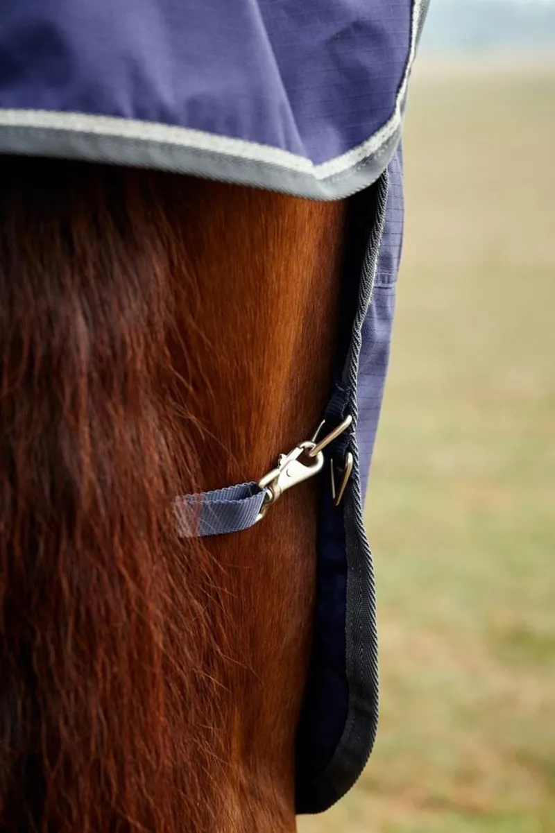 WeatherBeeta ComFiTec Tyro Turnout 220g Combo Neck Rug - Navy/Charcoal -4