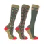 Hy HYCONIC Size 4-8 Christmas Gingerbread Socks Pack of 3 - Green/Red