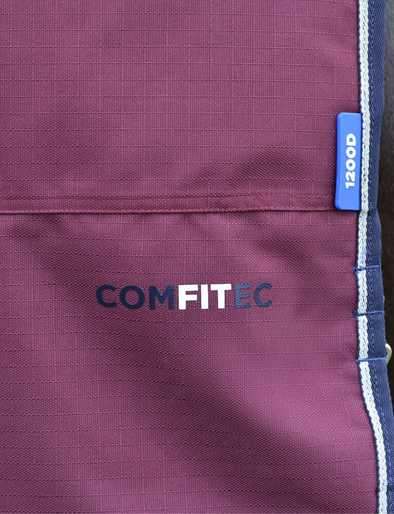 WeatherBeeta ComFiTec Essential 50g Turnout Combo Rug - Burgundy/Navy -6