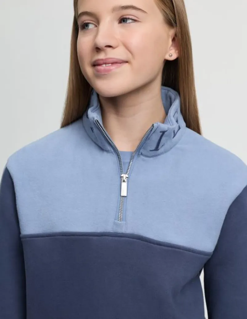 LeMieux Young Rider Cropped Kate Quarter Zip - Shadow-1