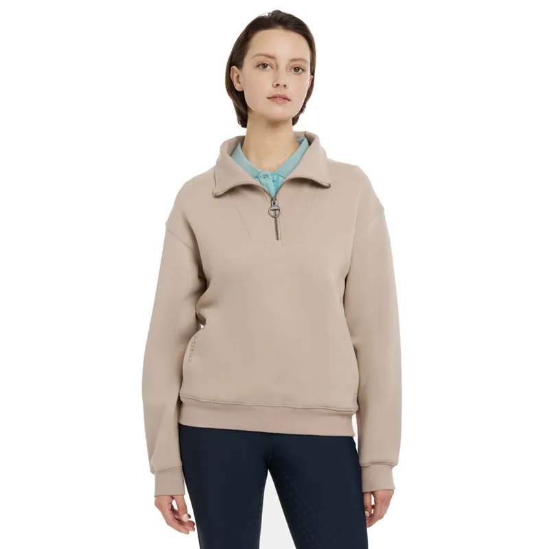 LeMieux Keira Ladies Quarter Zip Sweat - Almond-1