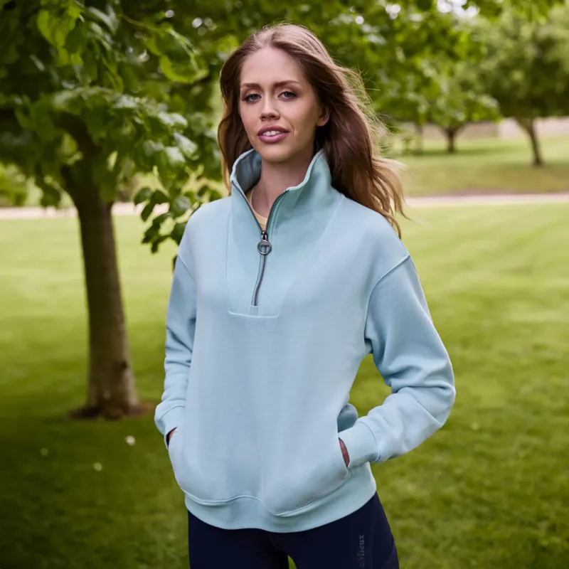 LeMieux Keira Ladies Quarter Zip Sweat - Aqua-2