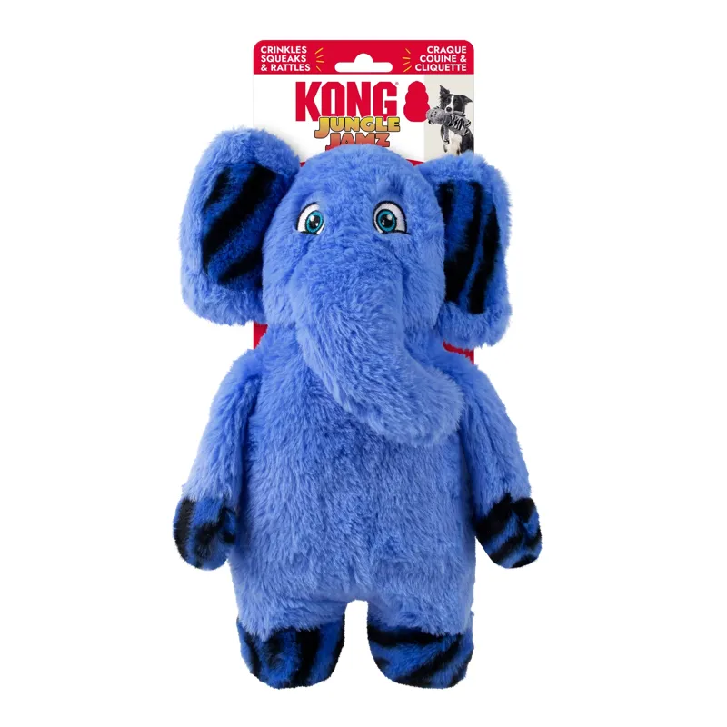 KONG Large Dog Toy Jungle Jamz Elephant - Blue-1
