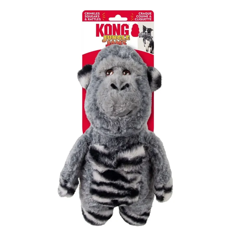 KONG Large Dog Toy Jungle Jamz Gorilla - Grey-2