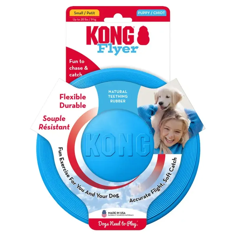 KONG Puppy Flyer Assorted Pink and Blue 
