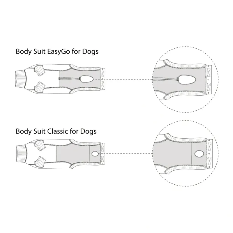 Buster Body Suit For Dogs - Black/Grey-4