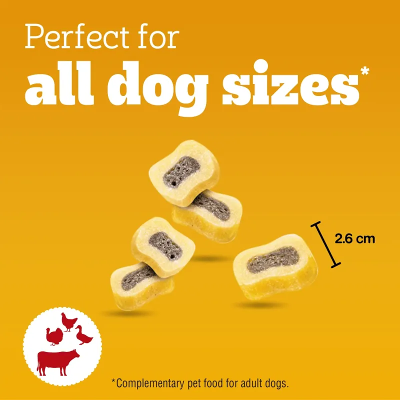 Pedigree Tasty Minis Chewy Beed and Poultry Dog Treats - 155g Pack-1