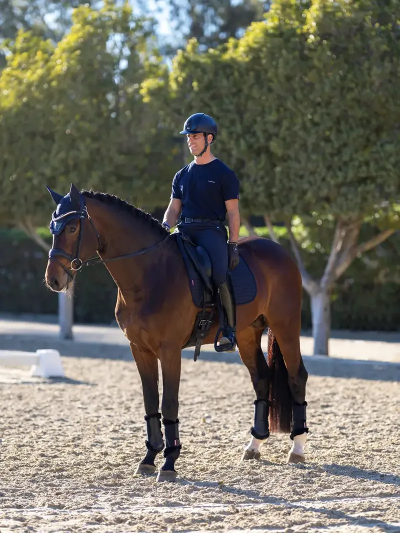 LeMieux Le Cool Grip Dressage Pad - Navy-1