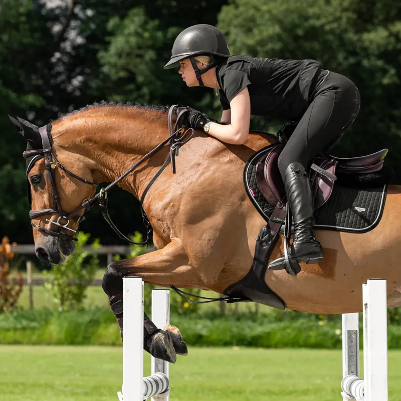 LeMieux Puissance Suede Close Contact Square - Black-1