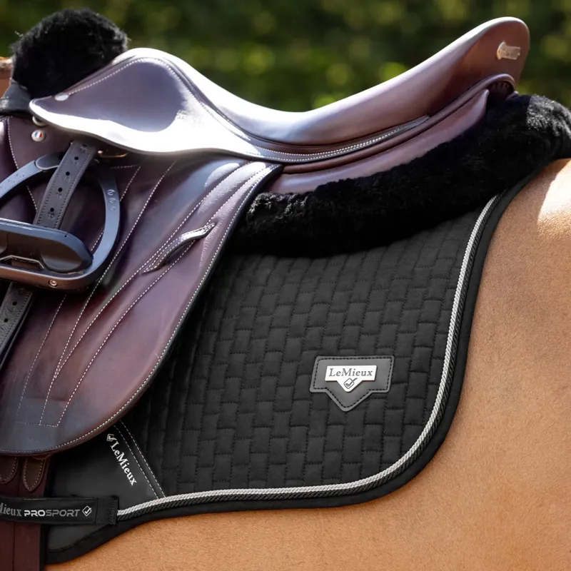 LeMieux Puissance Suede Close Contact Square - Black-1