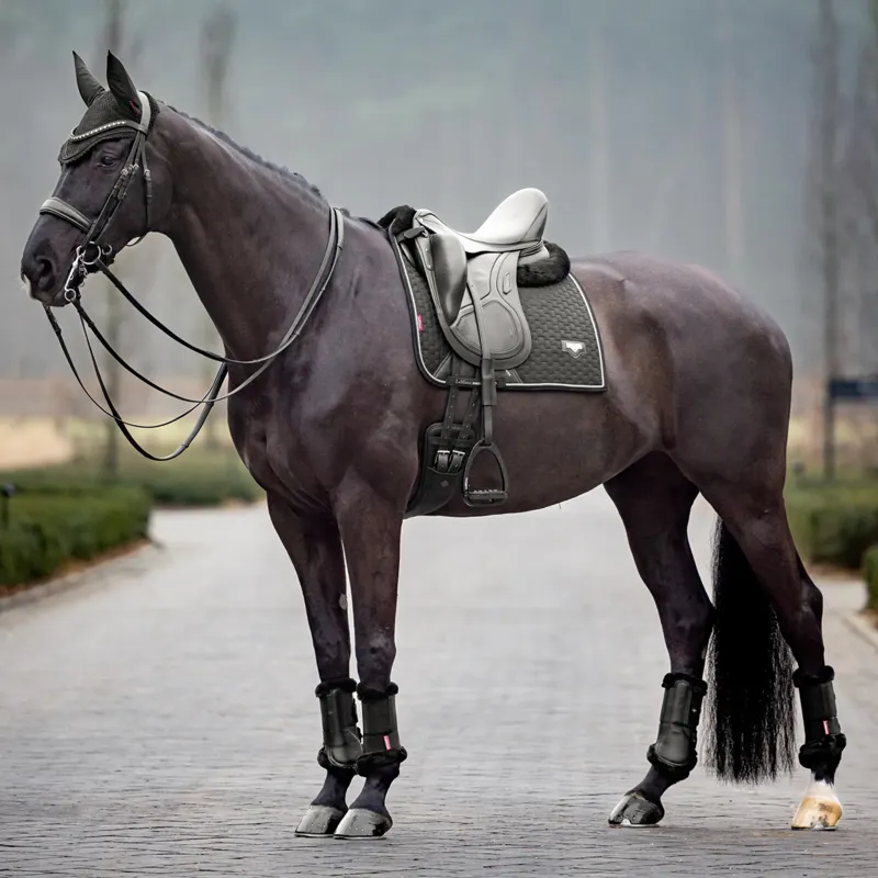 LeMieux Puissance Suede Dressage Square - Black-1