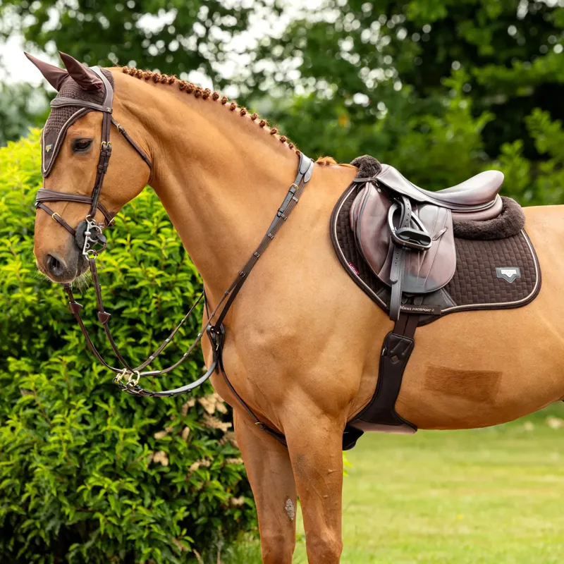 LeMieux Puissance Suede Close Contact Square - Brown-2