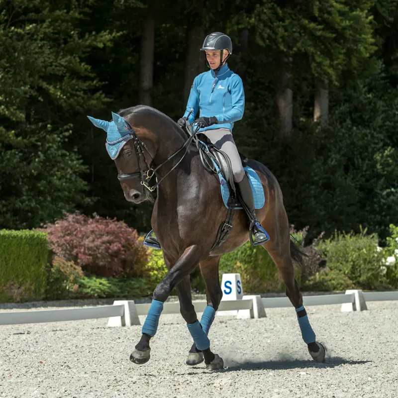 LeMieux Classic Fly Hood - Ice Blue-1