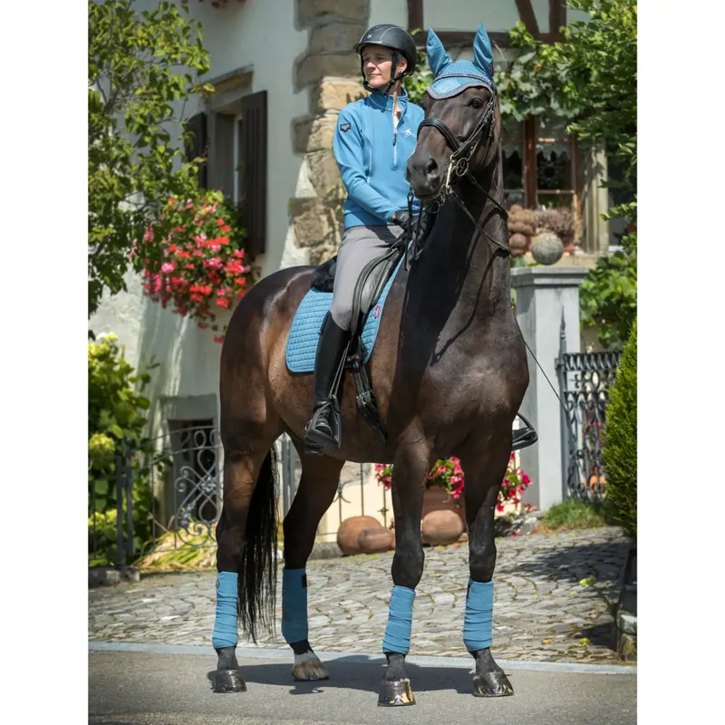 LeMieux Suede Dressage Square - Ice Blue-1