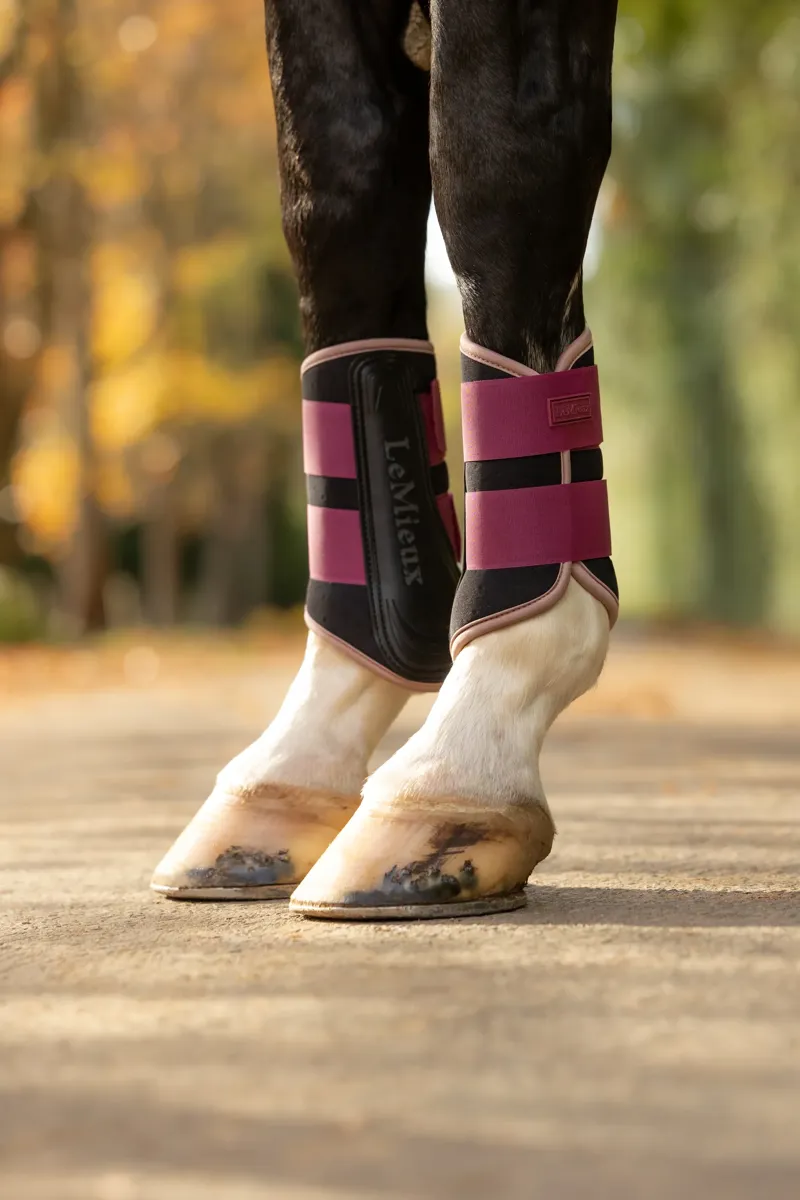 LeMieux Air-Tek Grafter Brushing Boots - Blackberry-1