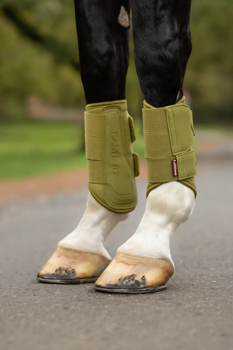 LeMieux Arika Mesh Brushing Boots - Gooseberry-3